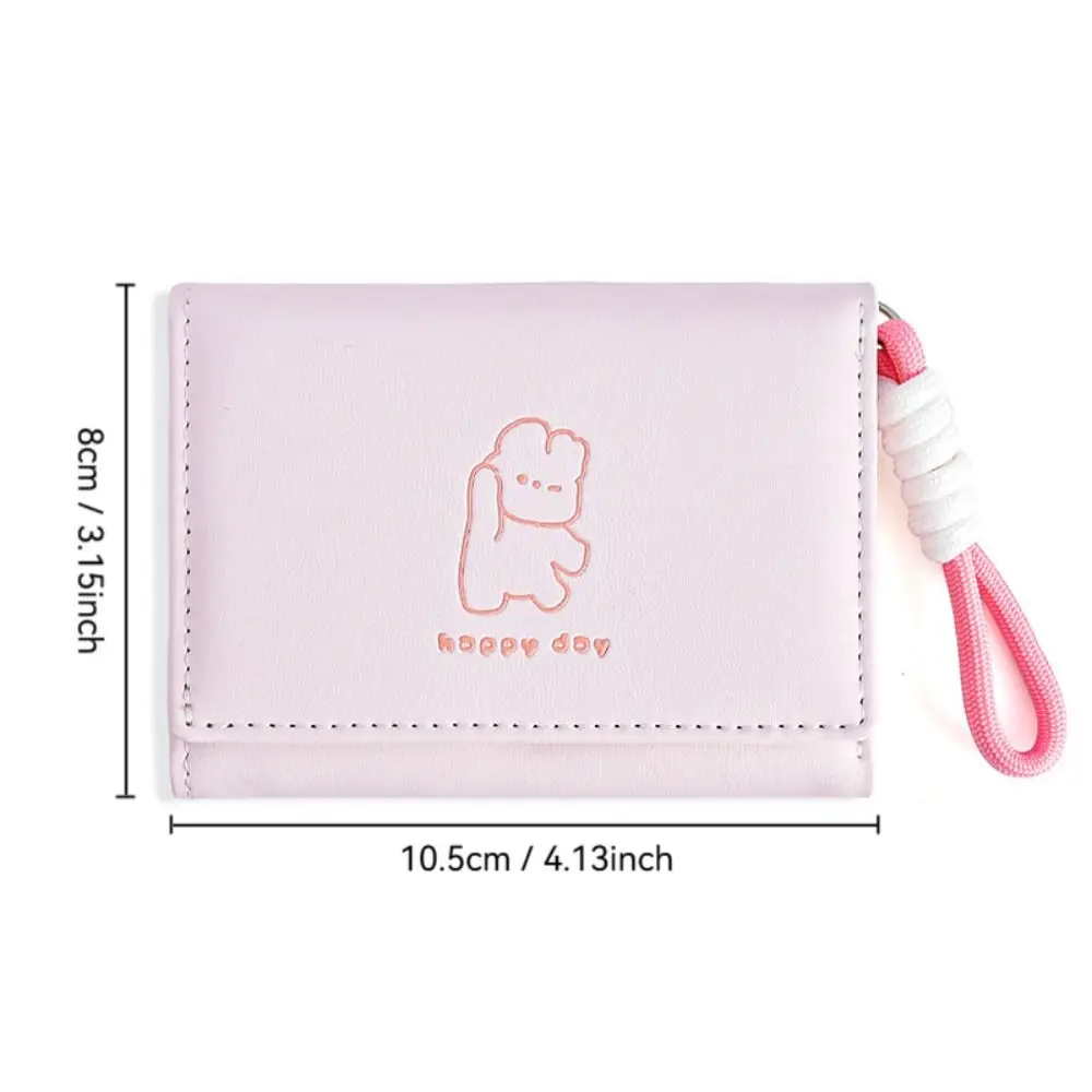 Uroczy, składany portfel z sznurkiem, wykonany ze skóry PU, etui na karty, duża pojemność, lekki portfelik na monety.