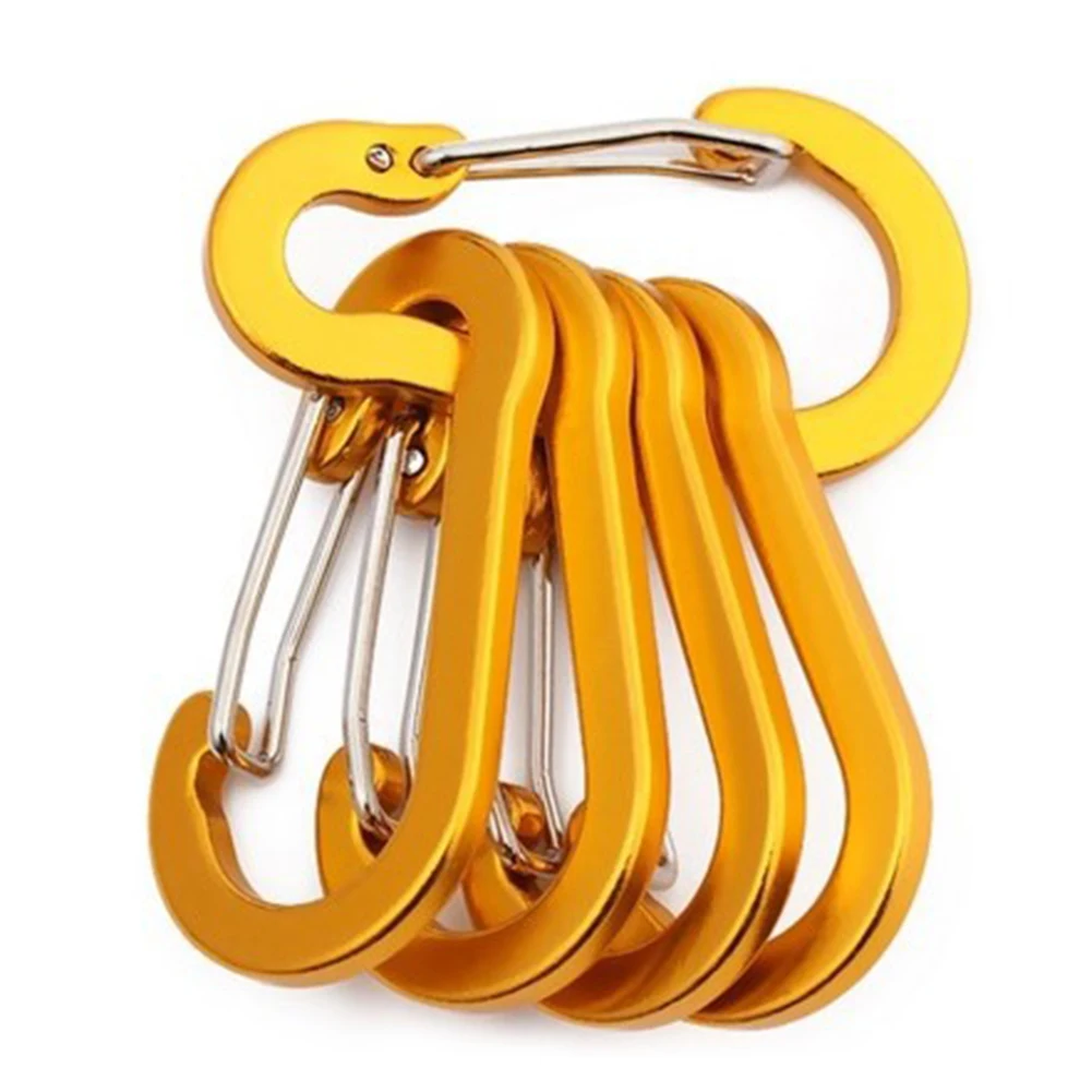 Must-have Tool For Camping Aluminum Keychain Carabiners Keychain Carabiner Set Convenient Keychain Clips Easy To Attach