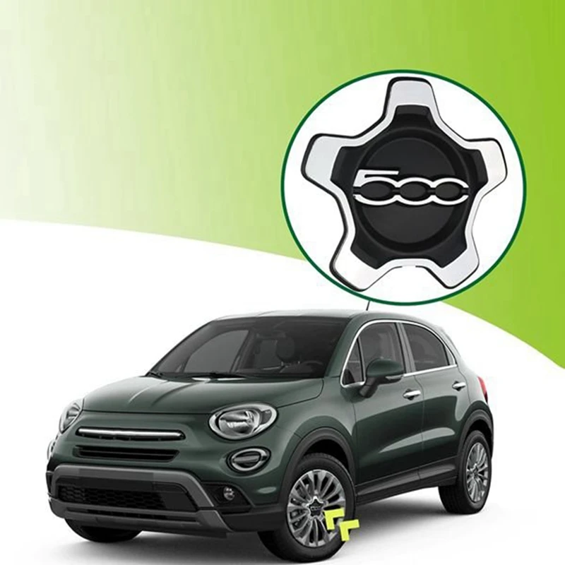 Car Wheel Center Cap Cover 6AN69LXHAA 735626312 For Fiat 500X 2016-2022 Dust Cover Car Accessories