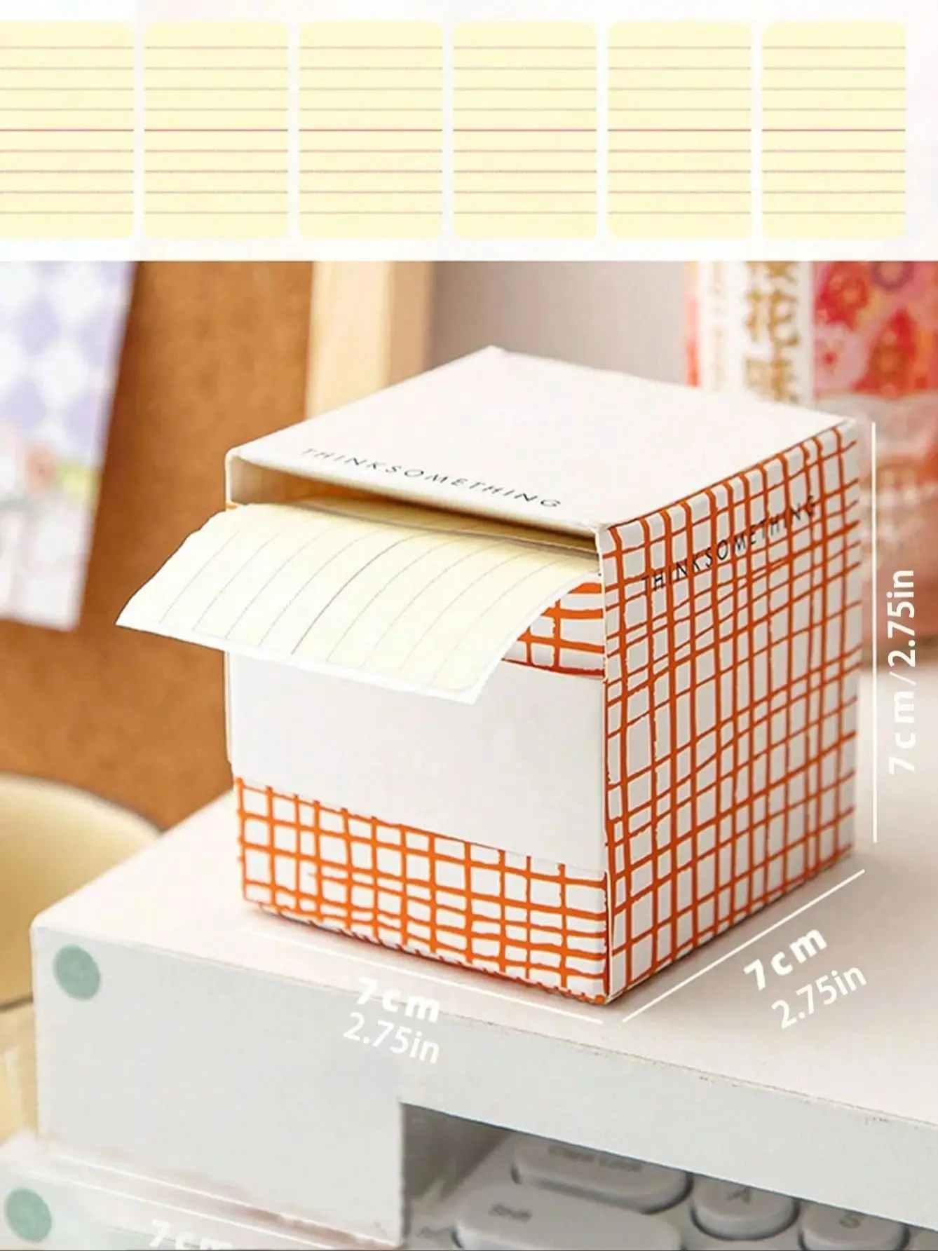 100Pcs Stationery Ruled Line Marking Memo Stickers--Pull-out Tear-off Notepads For Student Note Taking,Office,School Supplies