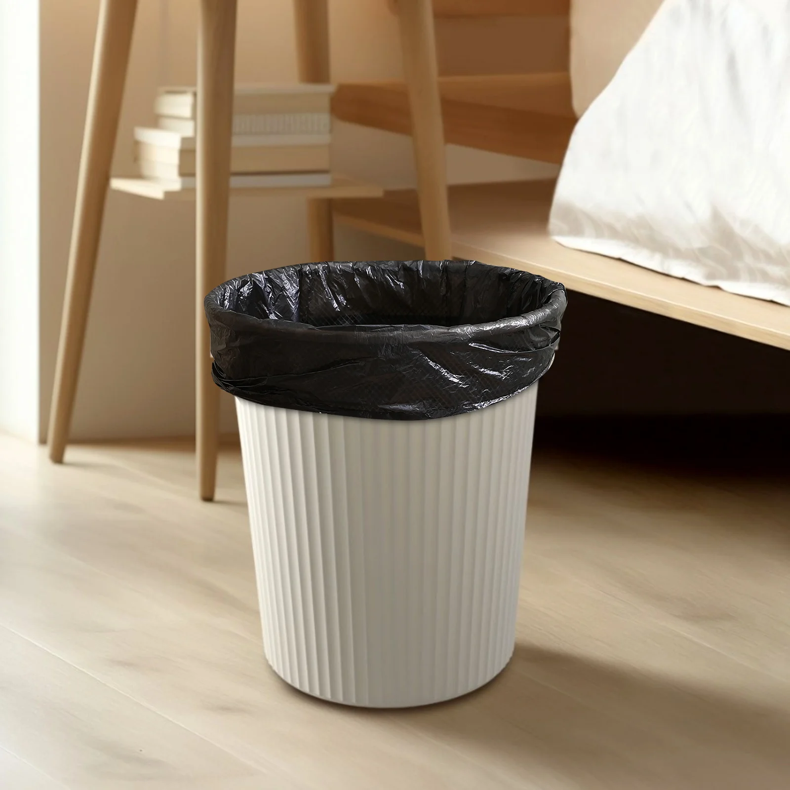 

5 Rolls Biodegradable Trash Bags Thickened Kitchen Bathroom Garbage Bags Durable Practical Home Office Use Plastic Bags,