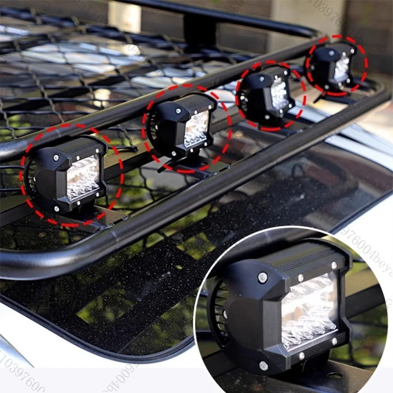 Rack de teto universal, escada, bagagem, escada traseira, teto, viagem, escada lateral, barraca lateral, holofote LED