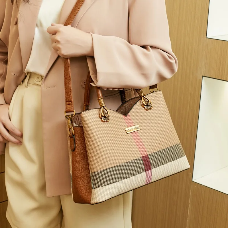 المتخصصة شريط حمل حقيبة 2025 جديد الراقية سعة كبيرة يطير متماسكة حقيبة قماش قنب المرأة الكتف المحمولة حمل اليومي