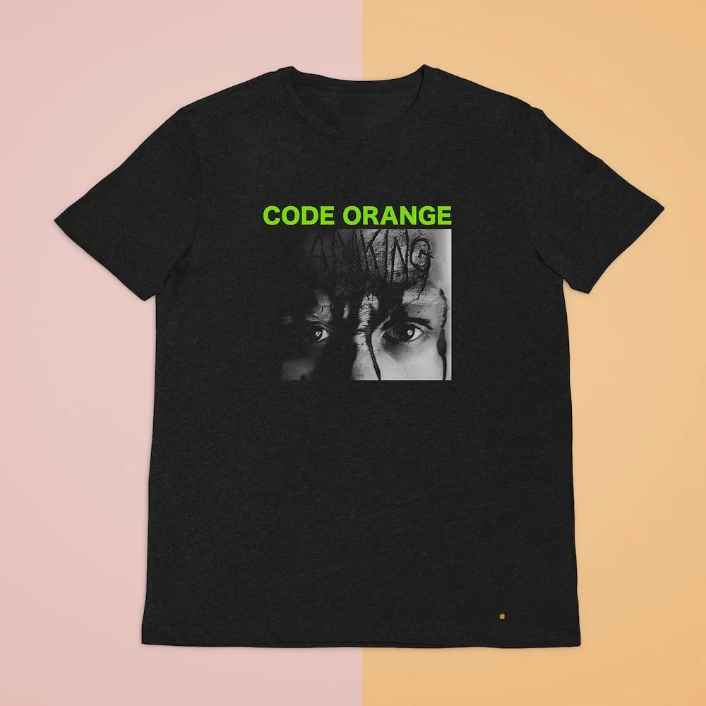 Черная футболка Code Orange I Am King Hardcore Band, размер S 4Xl Черная футболка Code Orange I Am King Hardcore Band, размер S 4Xl