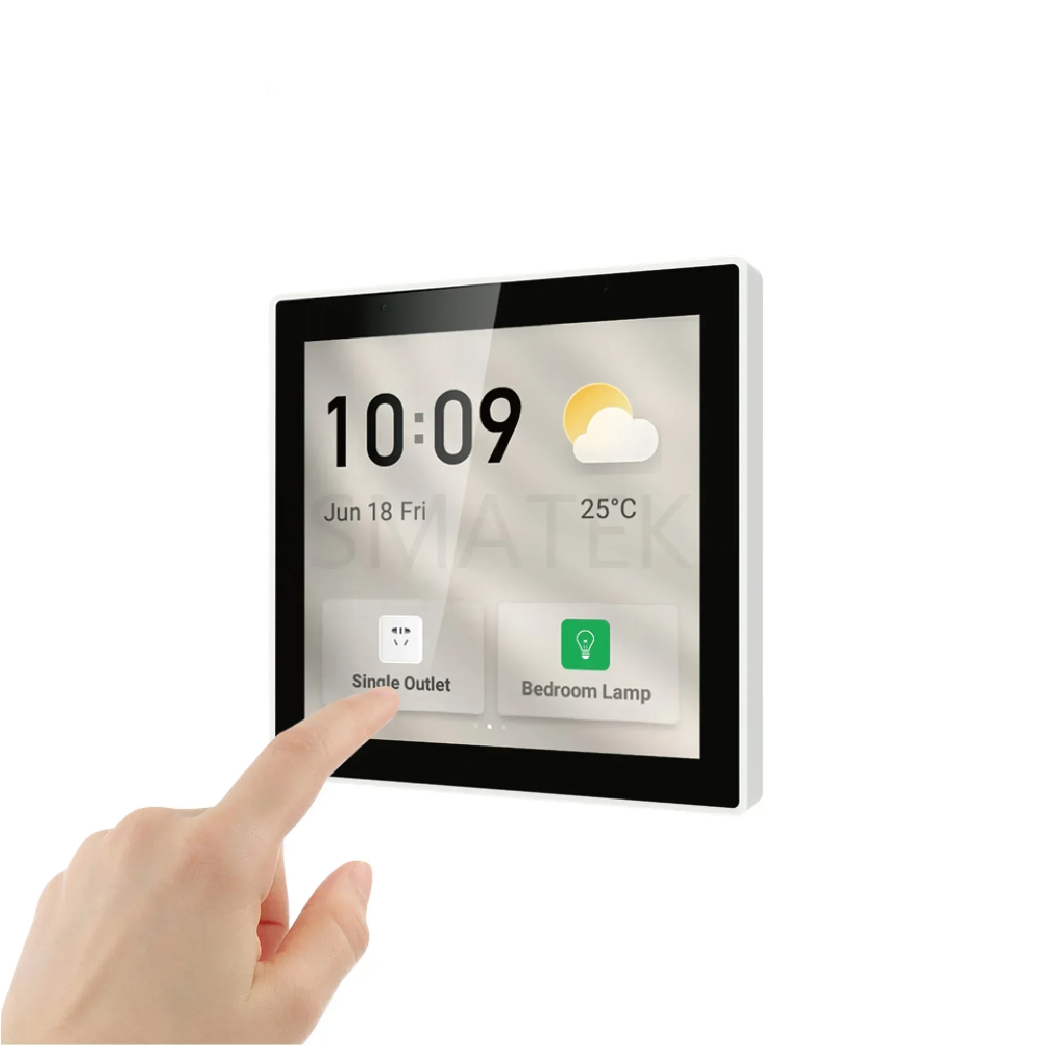2026/252023 China manufacturer  Smart home automation 4'' WiFi Zigbee In-Wall Home Control Touch Panel SMATEK-T6E