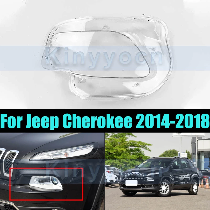 

Front Headlight Glass Cover For Jeep Cherokee 2014-2018 Front Headlight Shell Headlamp Transparent Cover Lens