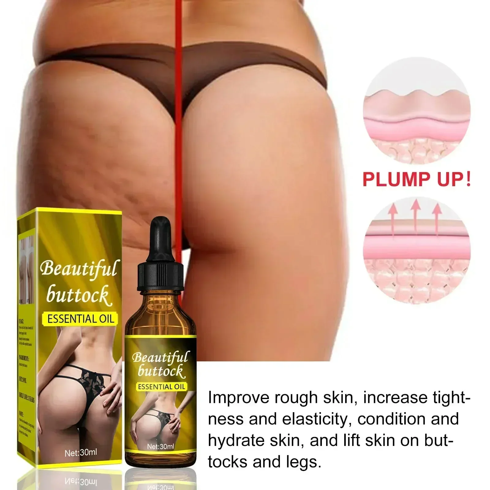 Natural Buttock Augmentation Cream Effective Butt Enlargement Growth Lift Up Ass Firm Breast Bigger Sexy Body Lotion For Women