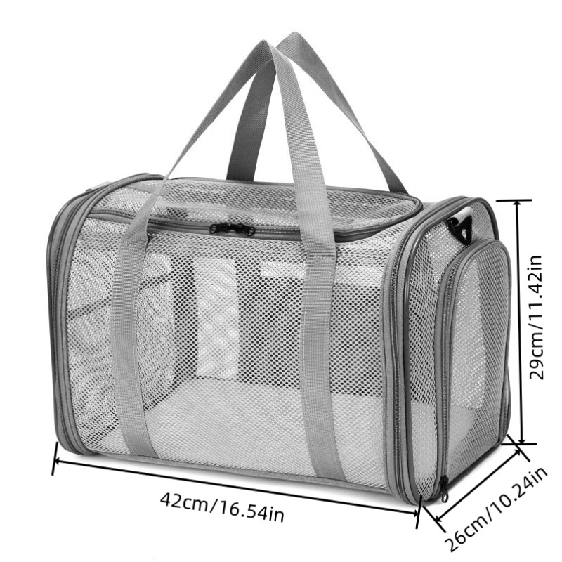 1PC Dog Bag Carrier ，Breathable Pet Carrier Bag with Wide Mesh Panels and Foldable Design for Dogs