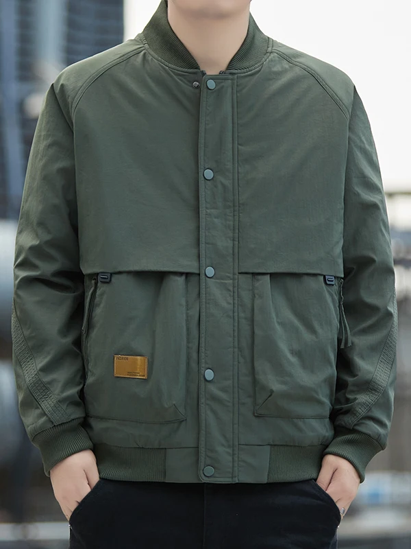 

Утепленная хлопковая мужская куртка с воротником-стойкой, новинка зимы 2025, приталенная, повседневная, в бейсбольном стиле, теплая, молодежная, популярная модель