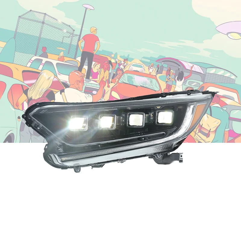 

For Honda CRV 2017-2022 Car Accessories Auto Headlamp LED Headlight Assembly Star Racing Streamer