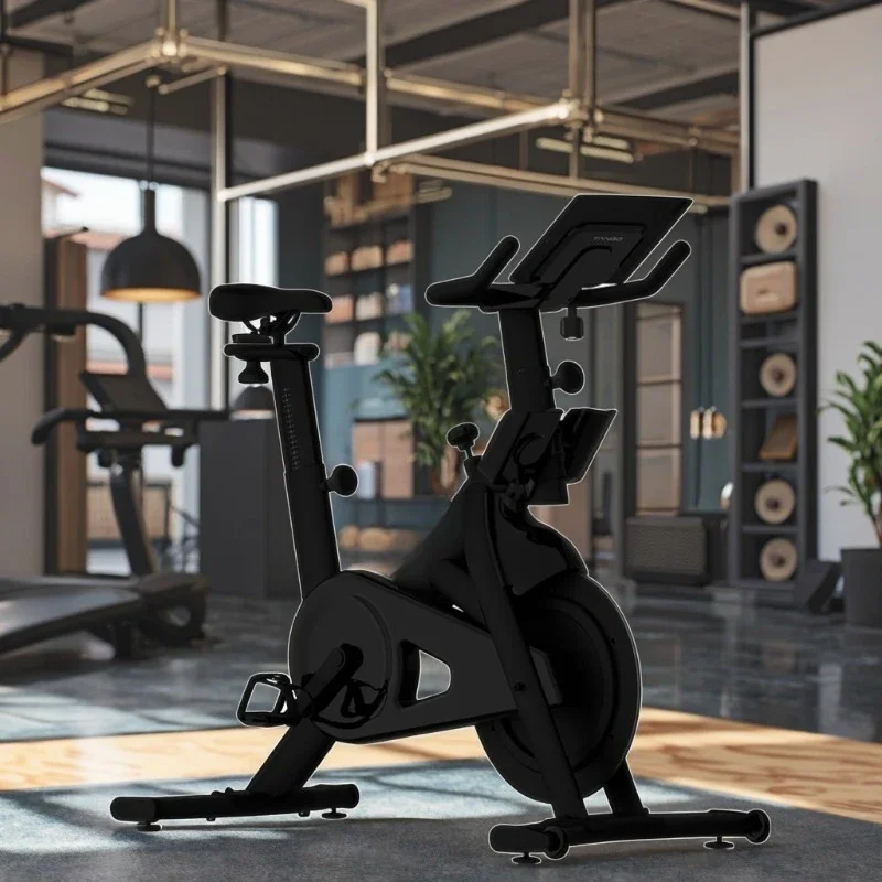 Indoor Unisex Spinning Bike Fitness Exercise Cycle With Entertainment Console For Home Daily Workout