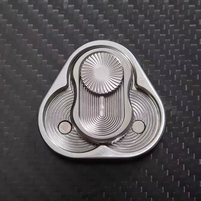 Trójkątny magnetyczny suwak Fidget dla dorosłych EDC Metal Finger Push Card Anti Stress Spinner Toy Autism Anxiety Relief Sensory Toys