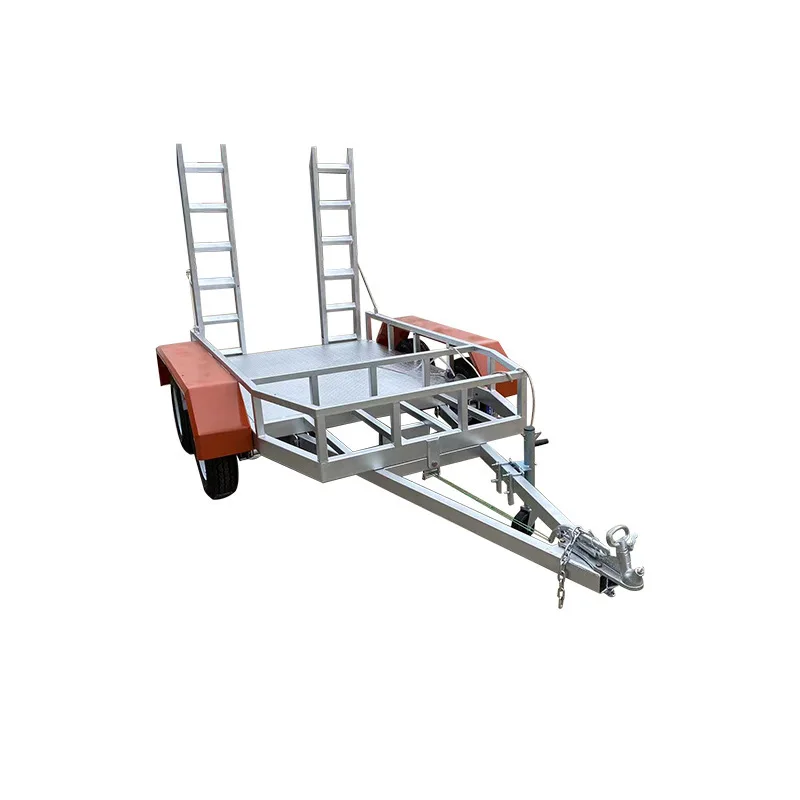 Excavator trailer manufacturer, support custom galvanized traction trailer, ladder tool truck factory direct sales