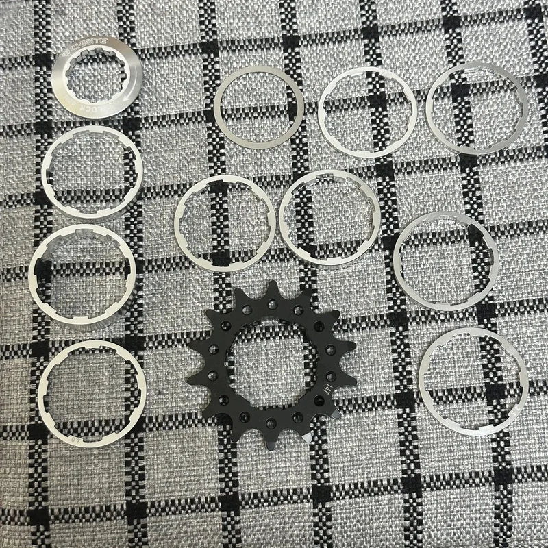 Chibite Flywheel Set Chrome-Molybdenum Steel Hg Freewheel Single-Speed Cassette Thick Anti-Bite 9-to-1 Chainring Anti-Drop Chain
