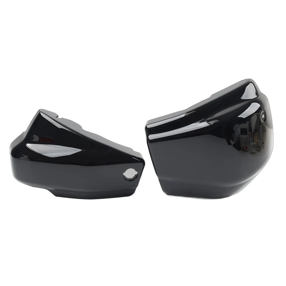 Motorcycle Battery Side Covers Fairing Left & Right 2Pcs For Yamaha Dragstar Vstar XVS1100 Custom 1999-2011 Chrome/Glossy Black view 4