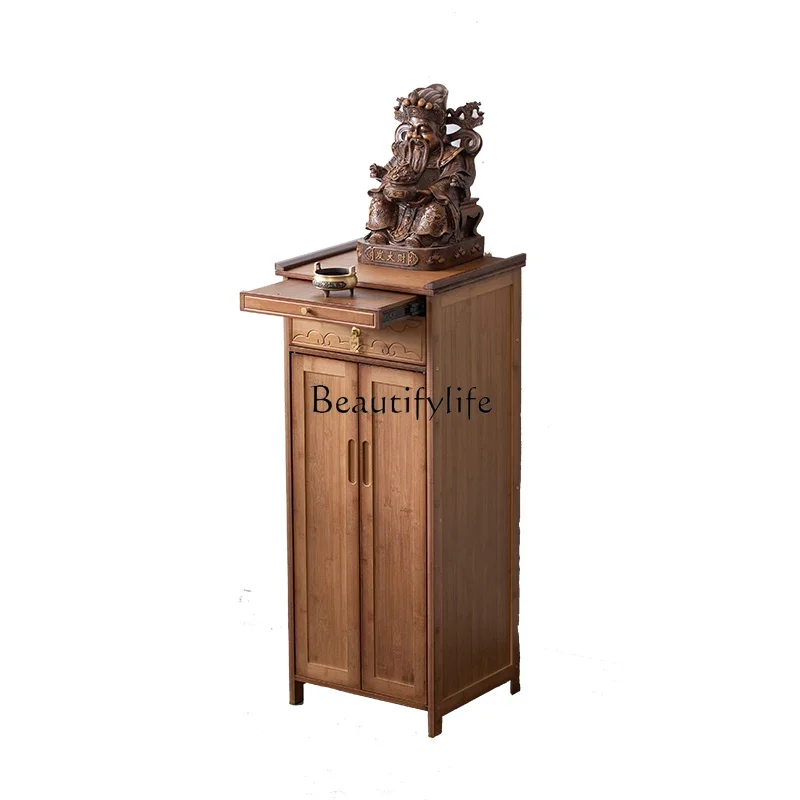 

New Chinese vertical cabinet household living room God of Wealth offering table