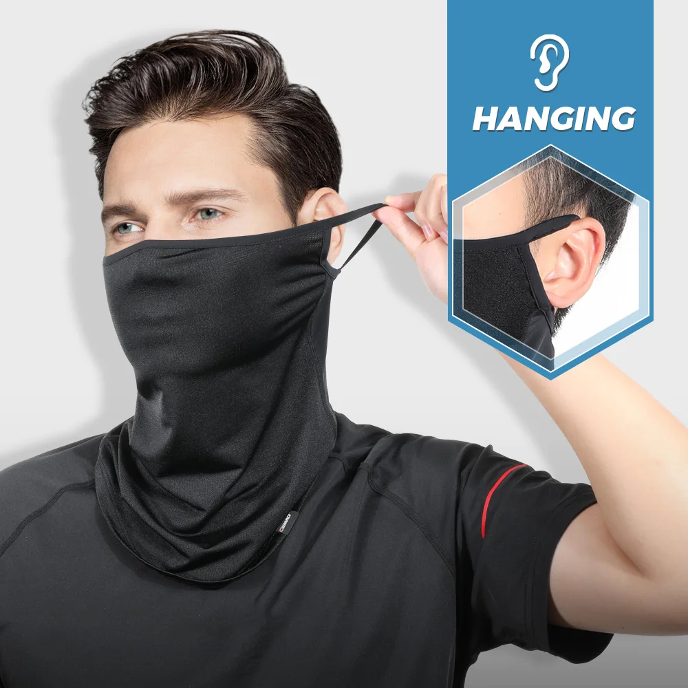 Summer Bandana Breathable Half Face Mask Hanging Ear Men Ice Cool Tube Scarf Outdoor Sun Protection Neck Gaiter Headband Women