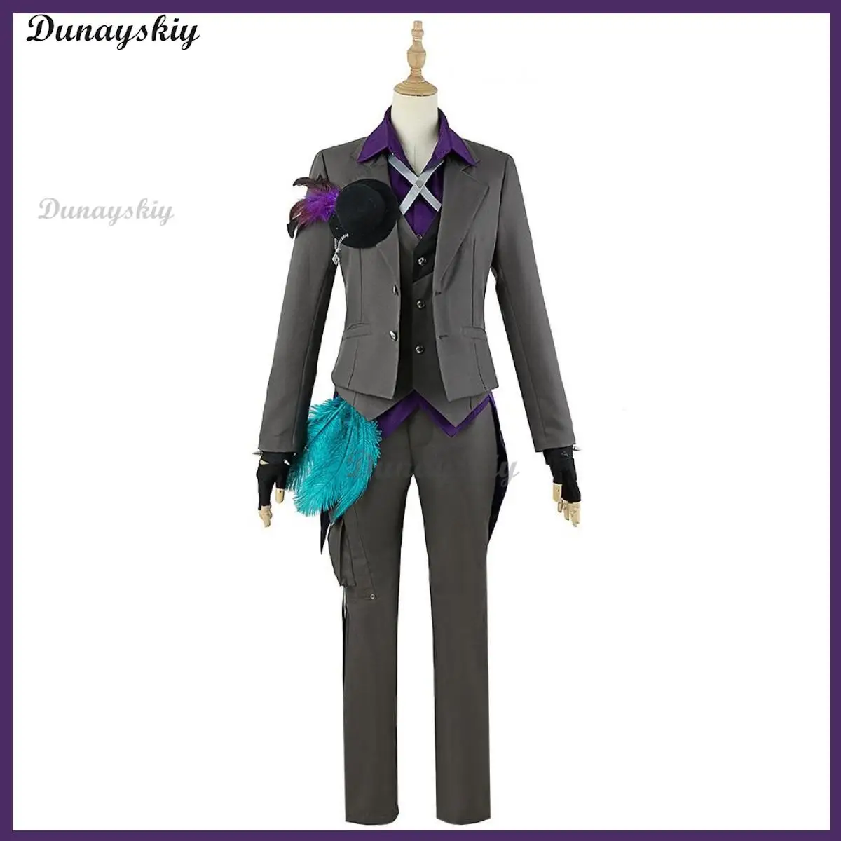 Anime Virtual YouTuber Fuwa Minato Cosplay Costume NIJISANJI ROF-MAO Member Tailcoat Uniform Wig Man Woman Halloween Suit