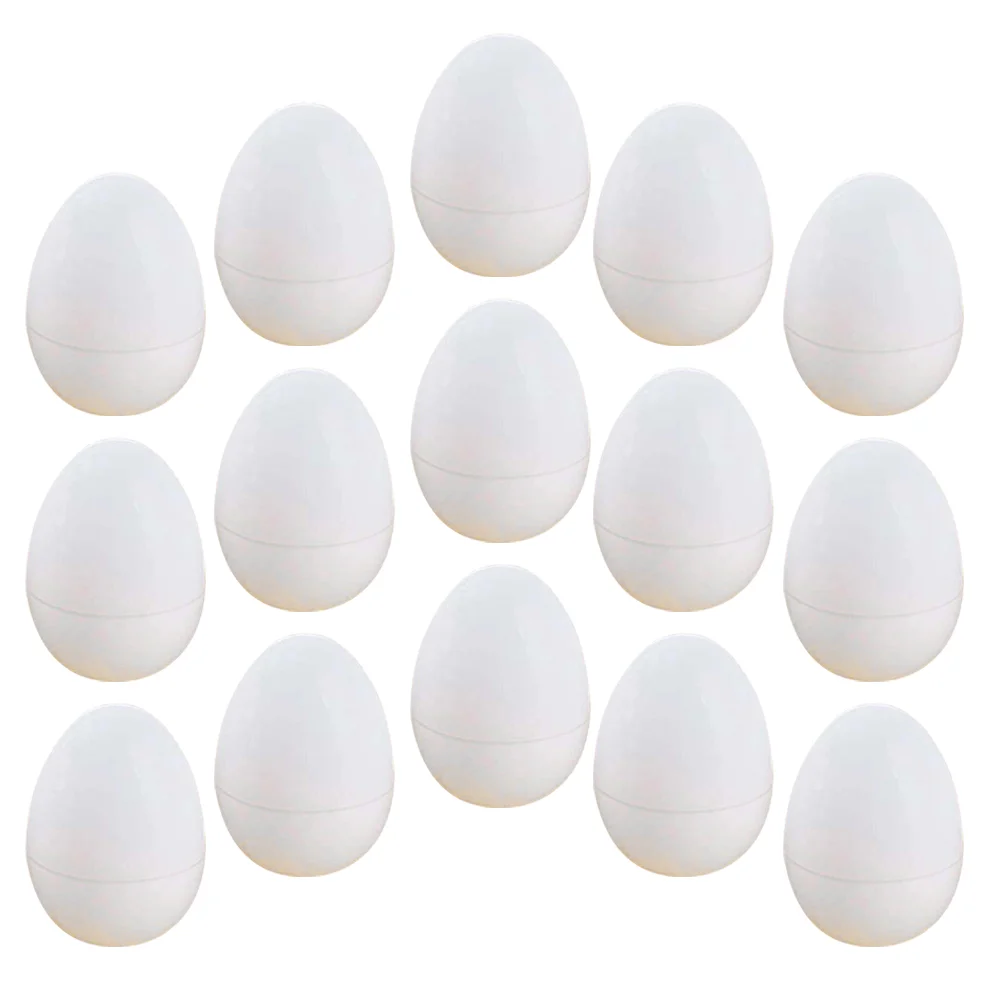 30 Pcs Easter Eggs DIY Craft Painting Decorative Artificial Chicken Plastic Party Favors Fake