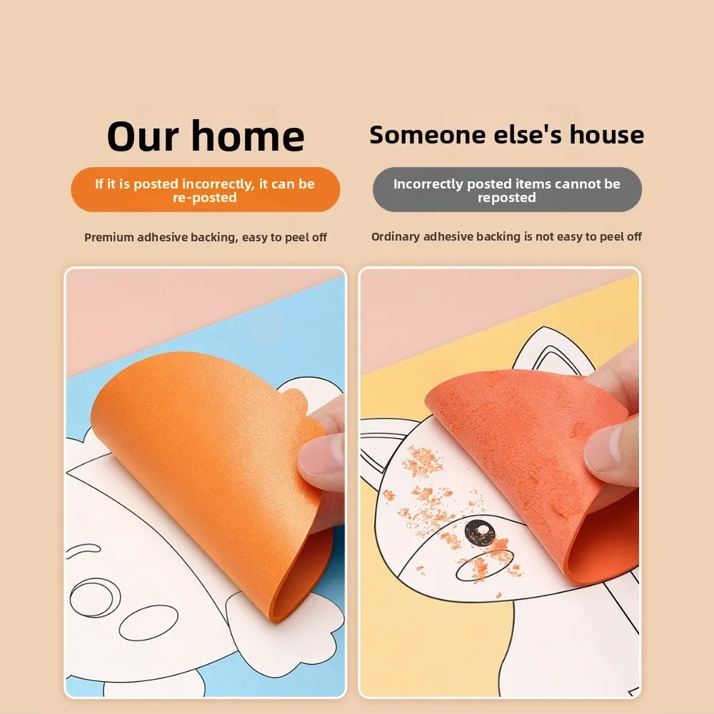 

Детские мультяшные наклейки из ЭВА-пены, многоразовые, забавные, для творчества своими руками, 3D-наборы для детского сада