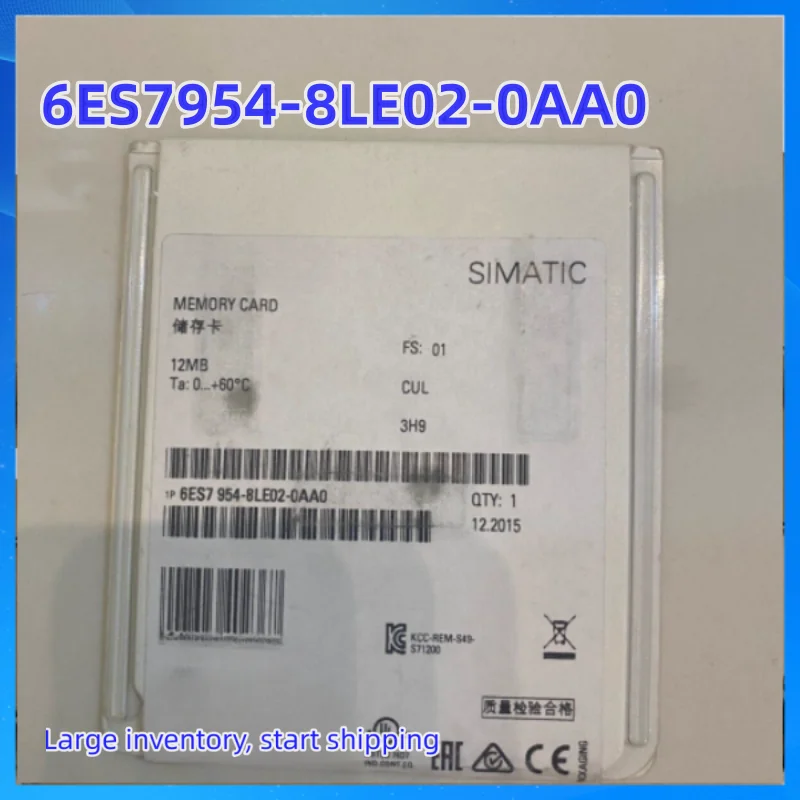 

6ES7 954-8LE02-0AA0 SIMATIC S7-1200 CPU MMC 12 MB