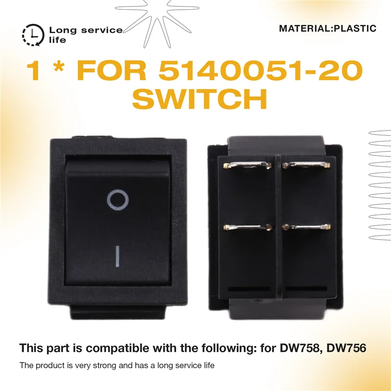 

ABHB-For 5140051-20 Switch For DW758 DW756 Grinder Power Tool Accessory