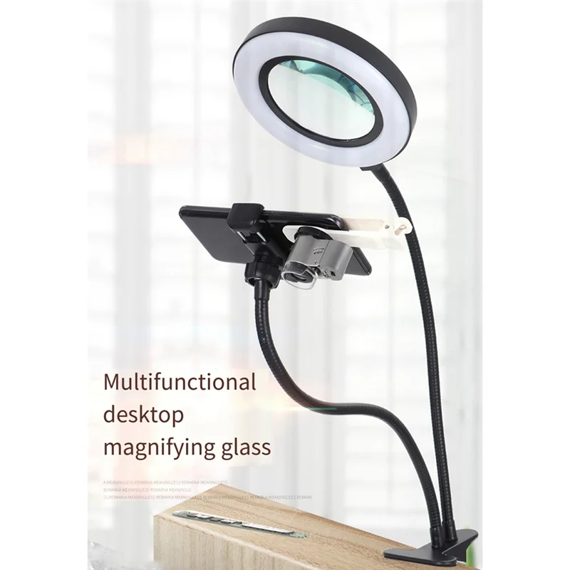

Multifunctional Desk Lamp Magnifying Glass Helping Magnifying Hand Soldering Loupe Glass Magnifier Tool With Led Lights