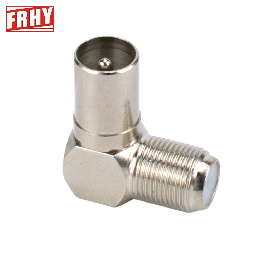 

90° Right Angle F-Type Female to IEC Male Coaxial Adapter TV/Cable/Satellite Connector for Coax Cable | Premium Signal Stability