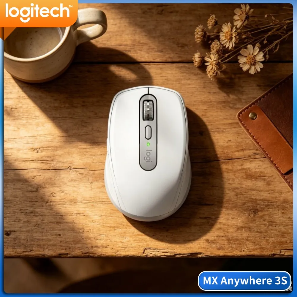 Travel MX Anywhere 3S Mouse - 8000 DPI Darkfield, USB-C Quick Charge, Silent Click, Perfect For Classroom Teaching & Work