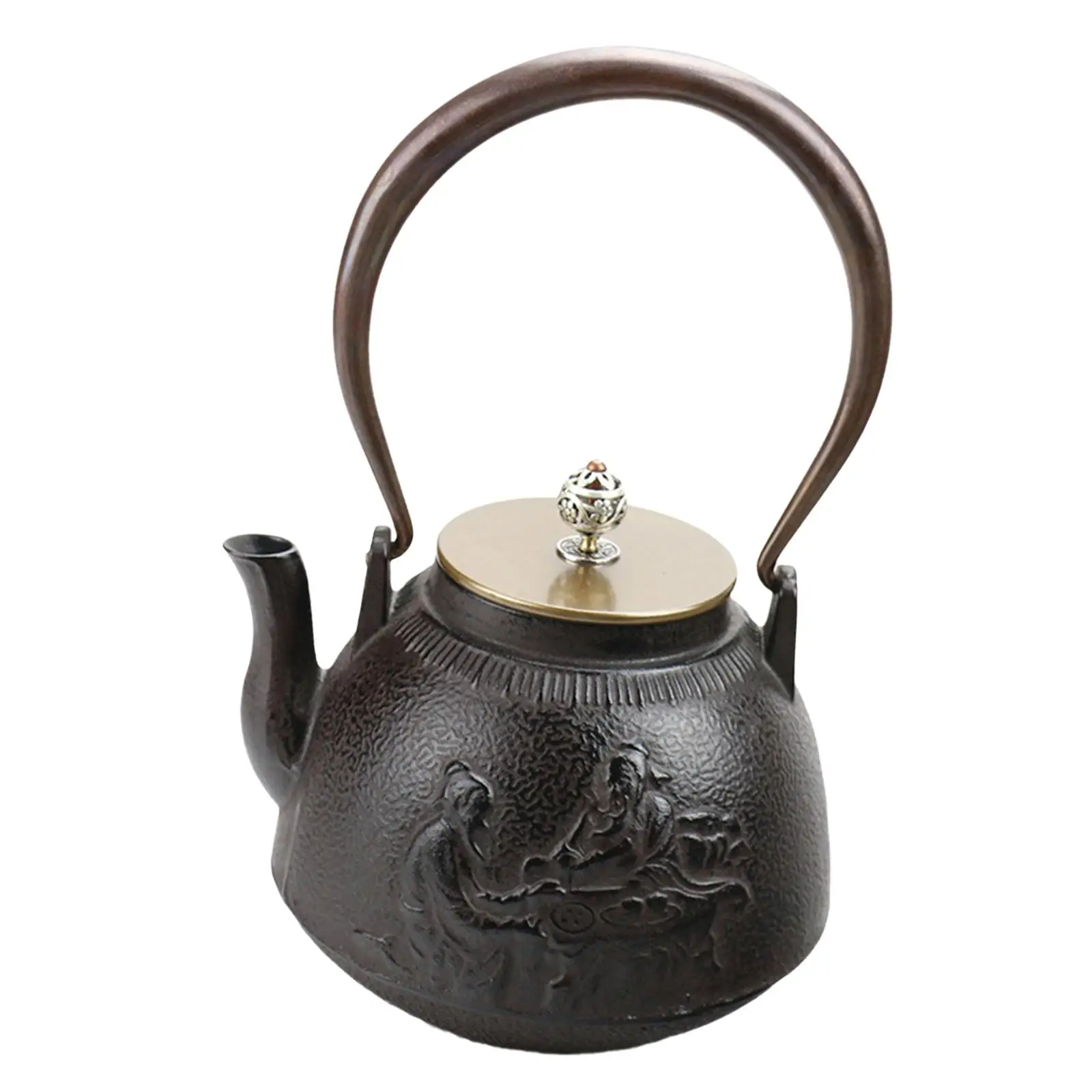 

Cast Iron Teapot Tea Maker Kettle Water Boiler Jug Loose Leaf Tea Pot for Boiling Hot Water Tea House Kitchen Home Festival Gift