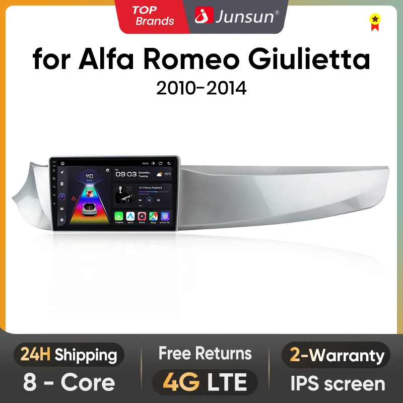 Wireless CarPlay Android Auto Radio Per Alfa Romeo Giulietta 2010-2014 Auto Lettore Multimediale 2din Unità Principale di Navigazione RDS WIFI