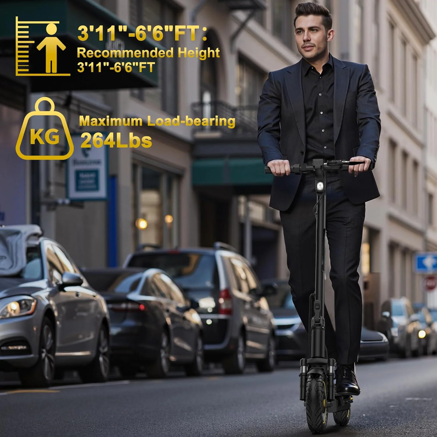 2026 NEW 10inch Electric Scooter 500W Motor 42V 14.5AH Battery Up to 22MPH Max Speed & 28 Miles Max Range Dual Suspension Folding E-Scooter - view 6
