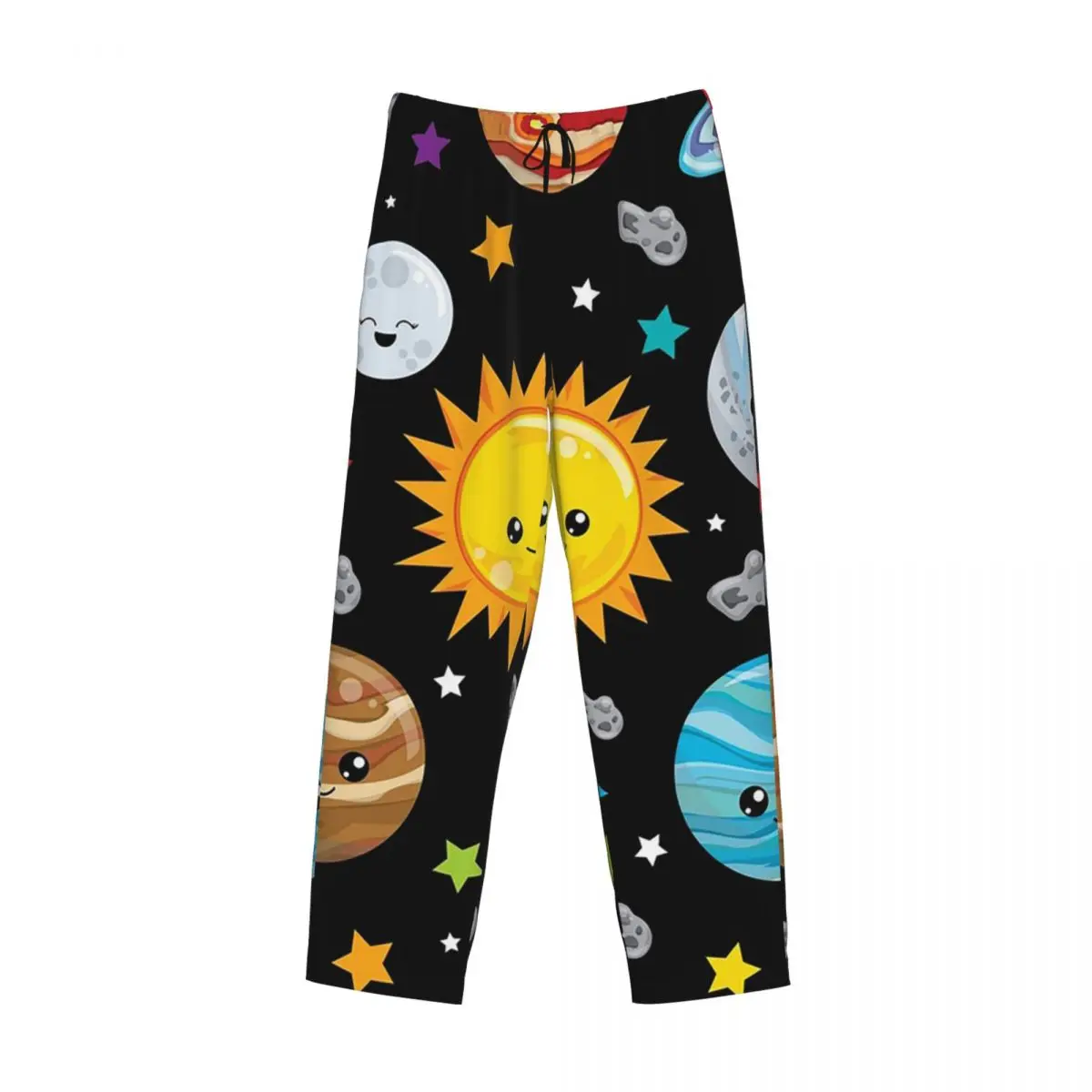 

Пользовательские Kawaii Planets, милые пижамные штаны с солнечной системой, мужская одежда для сна, штаны для сна с карманами