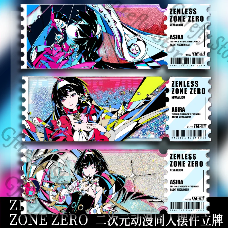 

Zenless Zone Zero Acrylic Astra Yao Quicksand Ticket Stub Anime Quick-sand Counterfoil Decoration Gorgeous Colleagues Gift