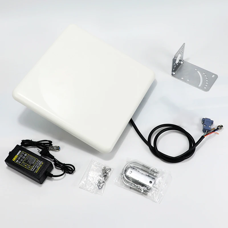 Pembaca RFID UHF Terintegrasi Jarak Jauh 9dbi 10m Jarak Baca, Pembaca RFID Terintegrasi RS232, Pengontrol Akses Pintu RFID