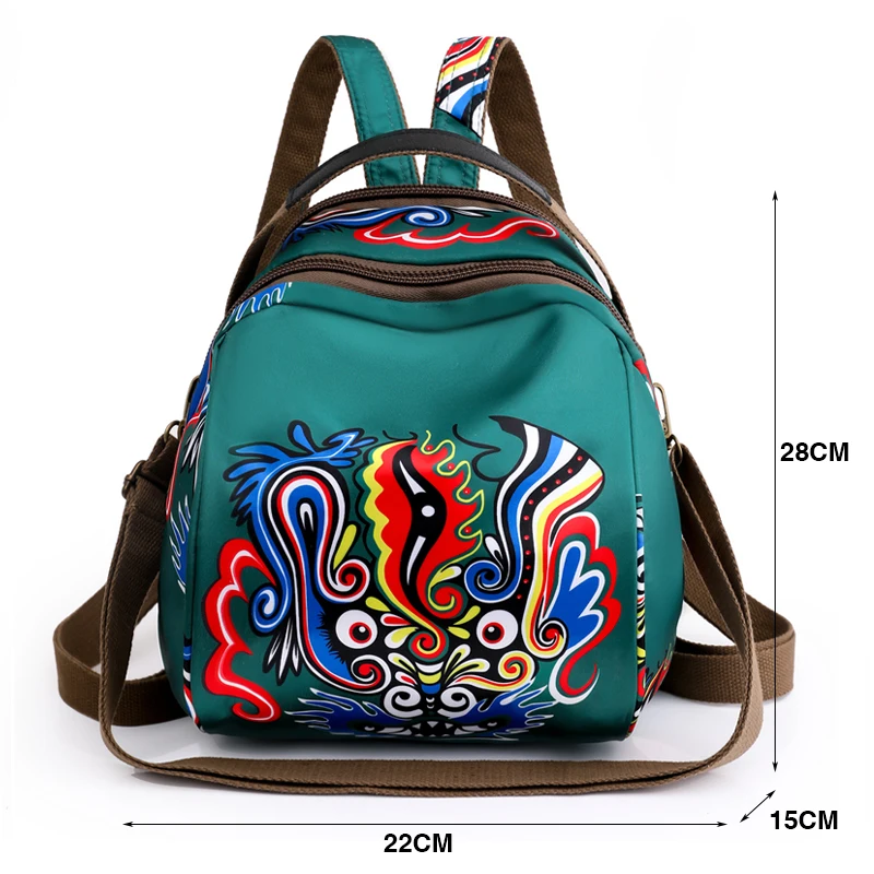 Nylon Backpack Female Fashion Multifunction Wear-Resistant Travel Rucksack for Women Waterproof School Bags for Teenage Girl