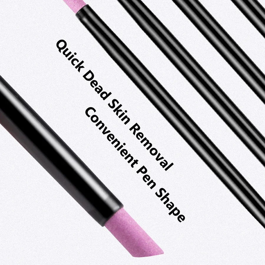 5 قطع من قلم طحن الكوارتز المحمول للعناية بالأظافر، أدوات مانيكير للبشرة الميتة وعصي إزالة طلاء الجلد والجل #5