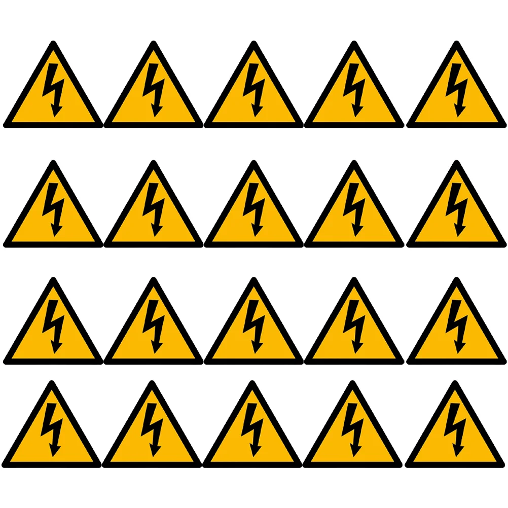 20 hojas de señal de peligro eléctrico, etiquetas de paneles eléctricos para valla, pegatinas de precaución, calcomanía de advertencia de alto voltaje