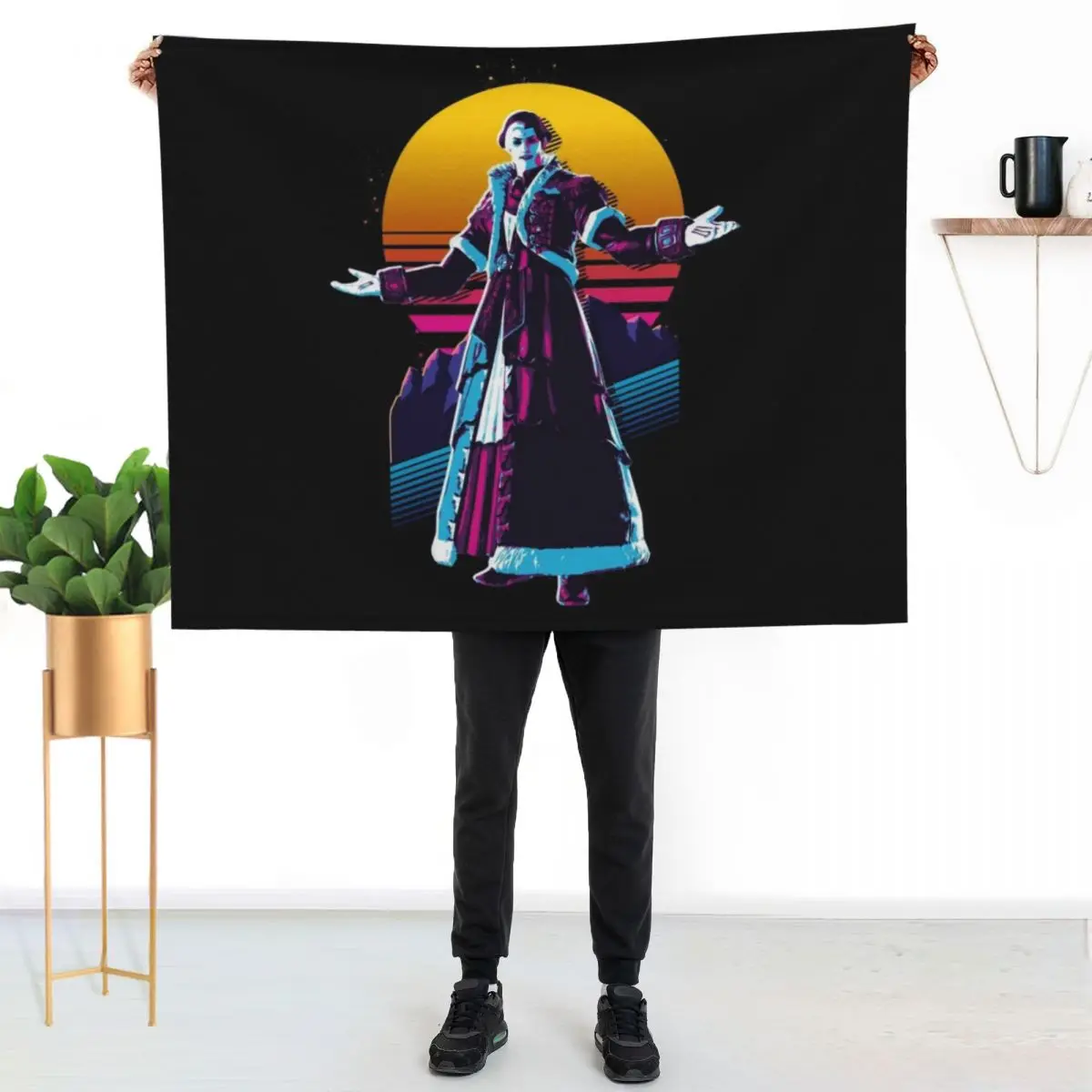 Emet-Selch - FFXIV *80s retro* Throw Blanket Moving Hairy bed plaid Decorative Sofa Comforter Soft Plush Plaid Blankets