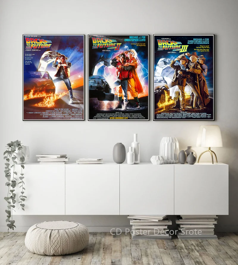 الفيلم الكلاسيكي العودة إلى المستقبل ملصق مخصص الملصقات ذاتية اللصق DIY بها بنفسك غرفة المنزل بار ديكور الجمالية الفن طلاء جدران ملصق #3