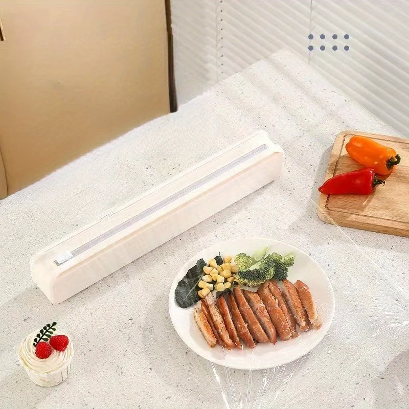 

1 шт. многоразовый диспенсер для пластиковой пленки с резаком, оловянная алюминиевая фольга, разделитель, коробка для резки, диспенсеры для пленки, кухонный инструмент