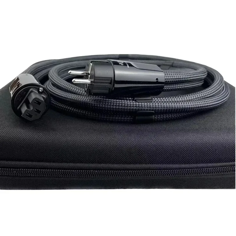 High Current Silver Plated Solid Core Power Cable C13 C15 Connector US EU Standard Plug Audio Equipment Power Supply Line