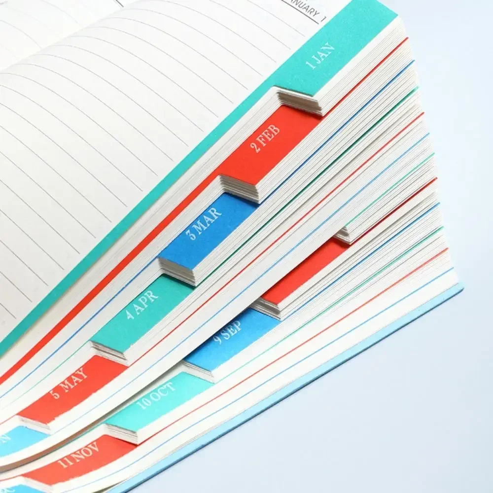 Agenda Buku Planner Portabel A5 2026 dengan Tekstur PU, Peringatan Harian, Daftar Tugas, Kalender, Perlengkapan Kantor