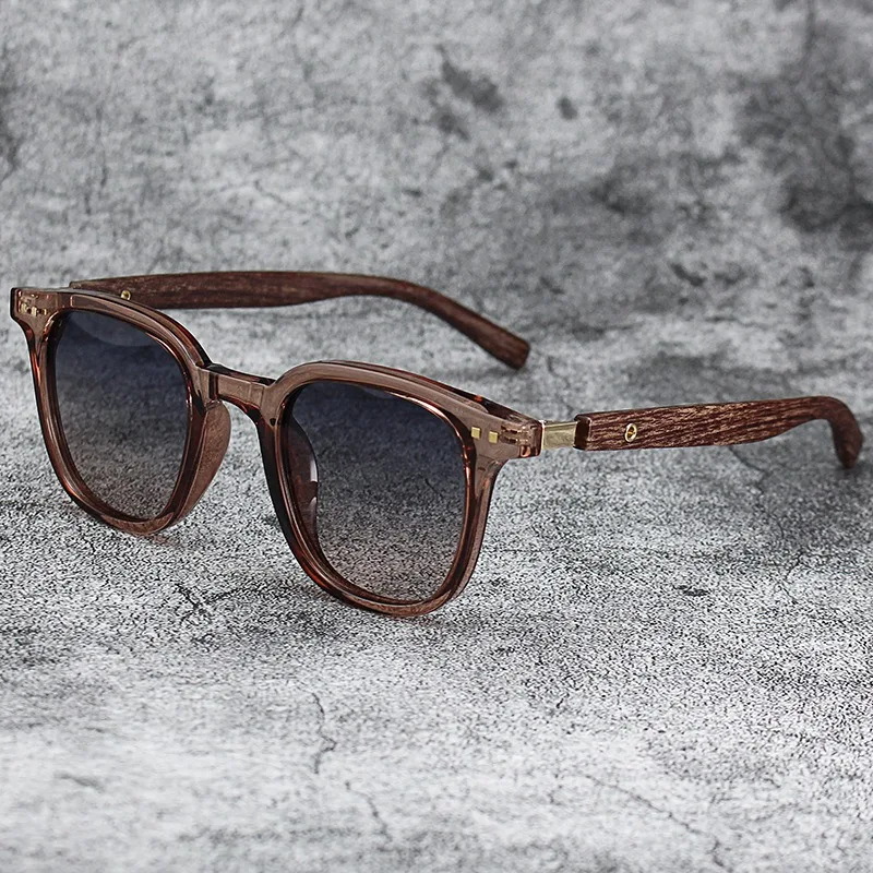 Sonnenbrille für Männer Frauen trend ige Retro Holzmaserung polarisierte UV-Schutz Brillen Radfahren Outdoor-Straßen fotografie