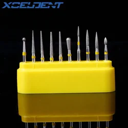 10 Cái/bộ Nha Khoa Kim Cương Burs Cho Răng Sứ Gốm Sứ Hợp Đánh Bóng Phòng Chất Liệu