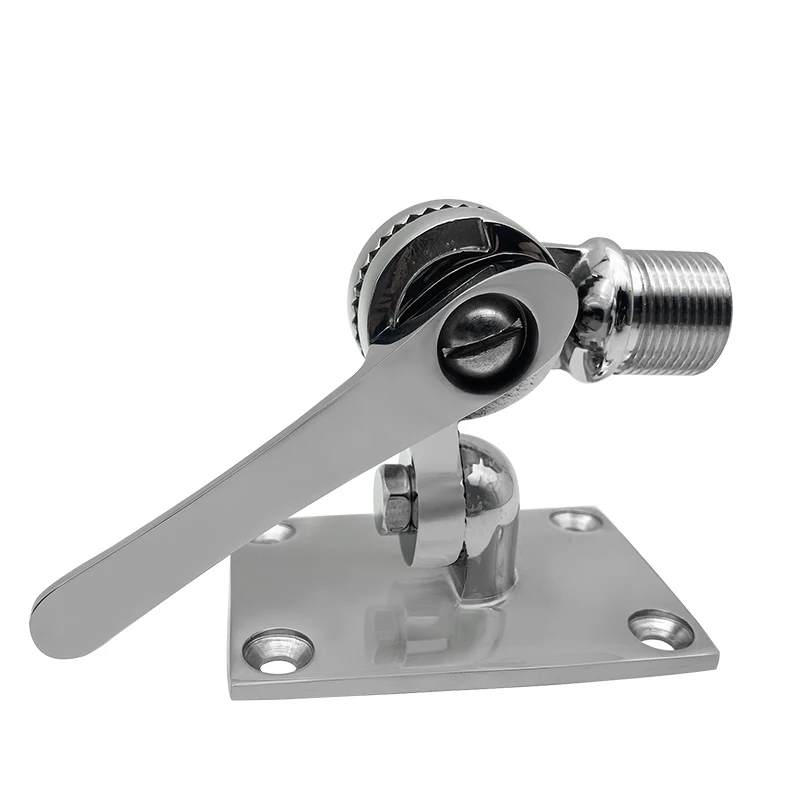 316 Stainless Steel Adjustable Marine Radio VHF 360° Antenna Base Mount Corrosion Resistance Marine Hardware For Boats Yacht