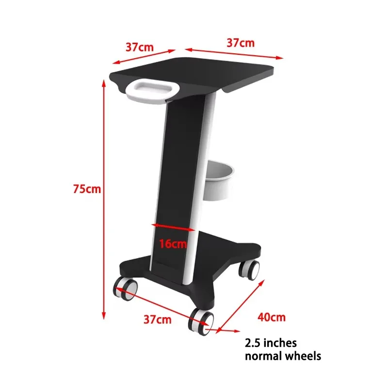 Modern Custom Heavy-Duty 4-Wheel Metal Trolley for Beauty Salon Spa Hotel Hospital Use