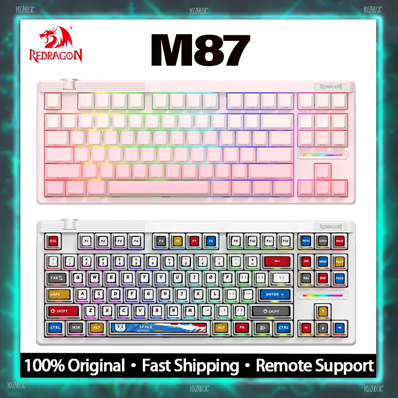 

REDRAGON M87 HE Gaming Keyboard SOCD DKS MT TGL 0.01mm RT Hot Swappable Magnetic Switch 87 Layout for E-Sport 8k Low Latency