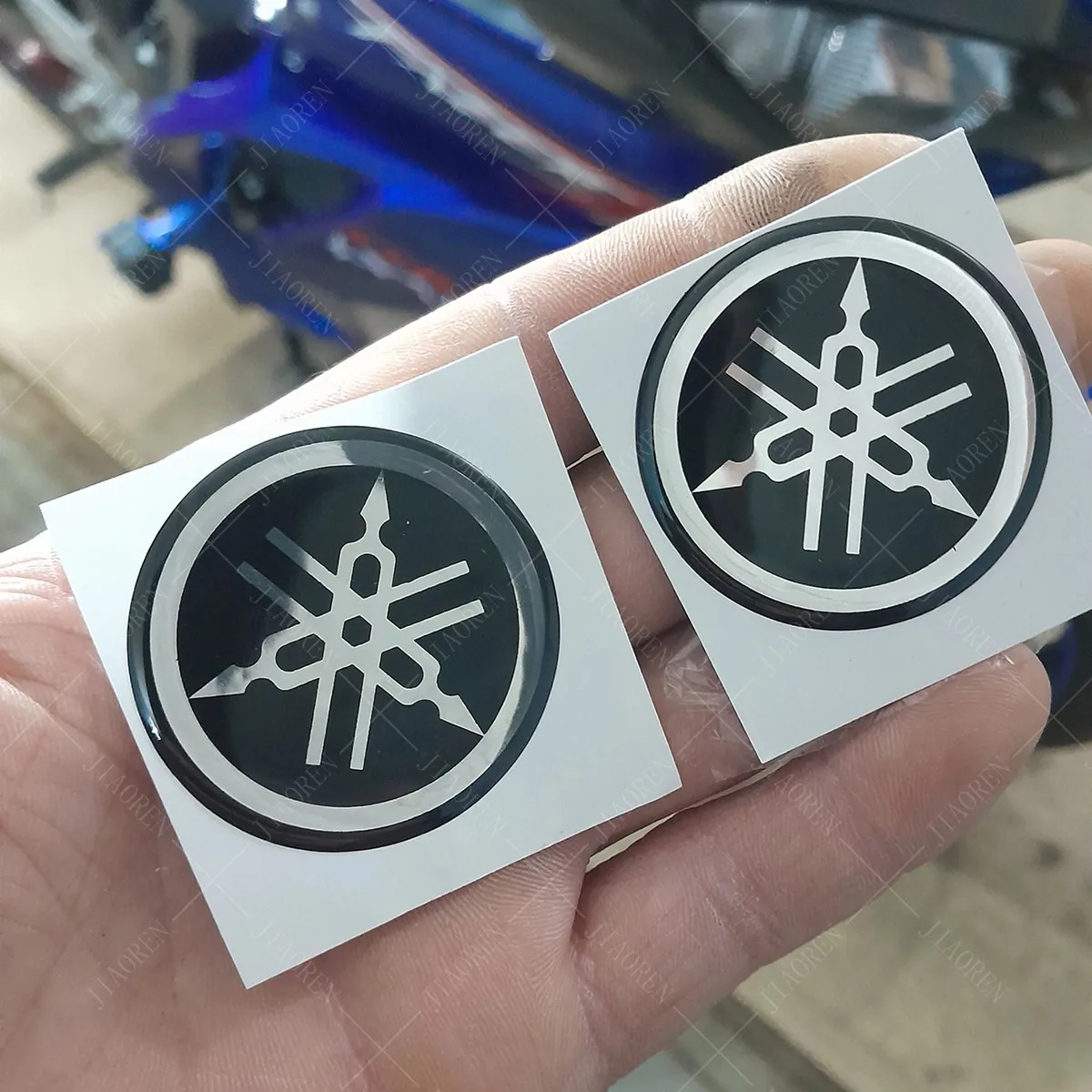 جل ثلاثي الأبعاد لملصقات ياماها شعار خوذة خزان الدراجة النارية شعار مائي #6