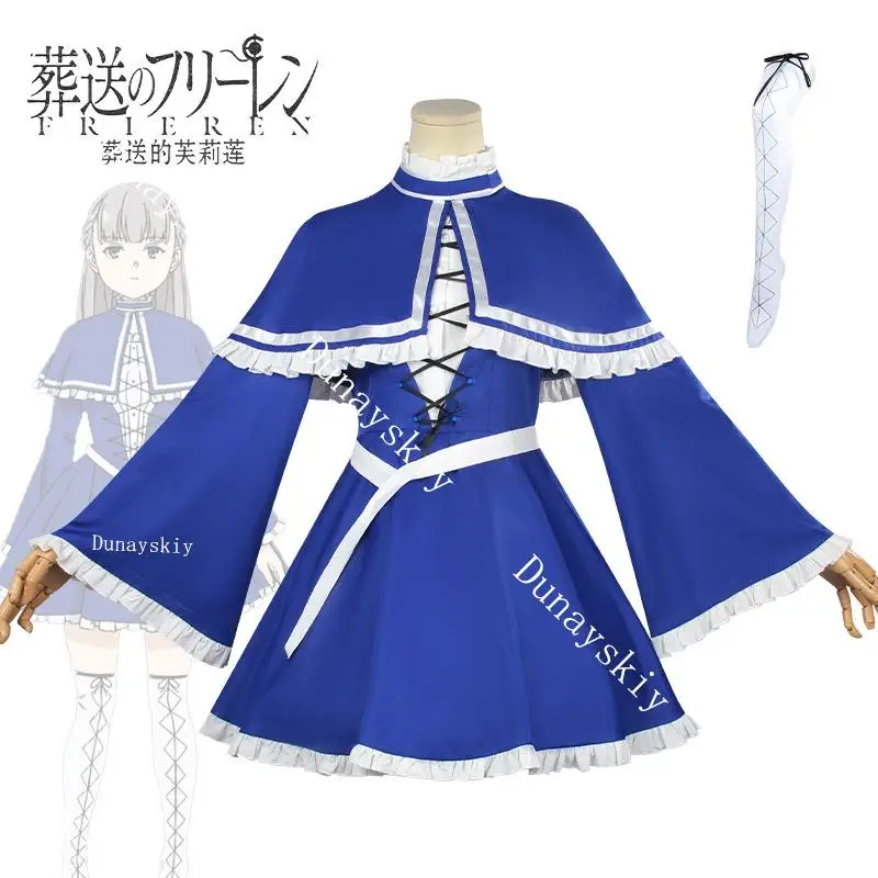 

Lawine Cosplay Costume Wig Anime Frieren Beyond Journey's End Dress Uniform Stockings Third-class Mage Halloween Party Girls